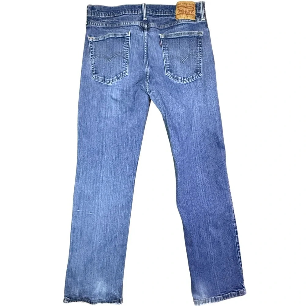 Levi's 514 Red Tab Straight Leg Denim‎ Blue Jeans Men's Pants Size 36x30